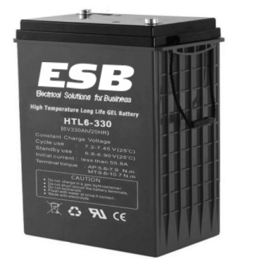 Тяговый аккумулятор ESB HTL6-330 (330Ач, 6В, Gel)