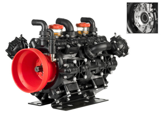 Мембранный насос AR 560 BP TWIN C/F (BlueFlex, 20 бар, 543.2 л/мин, ВОМ 1&quot;⅜-полый вал 32 мм)