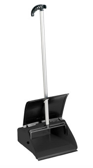 Совок TTS Clip (с крышкой, пластик, эргономич. ручка, черный)