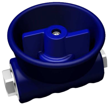 Кран для пенного пистолета PA RPS (1/2&quot;г-г, 24бар, 80л/мин, синий)