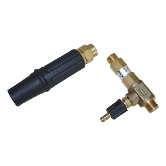 Пенообразующая насадка LS3 (160бар, D=1.2/1.8мм, 1/4&quot;г-3/8&quot;ш-ш, 20л/мин, наружный эжектор) PA