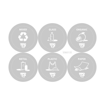 Ведро TTS Lindy (50л, крышка маятниковая, этикетки, белый)