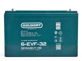 Тяговый аккумулятор Gelbert 6-EVF-32 (12В, 34,6Ач, AGM)