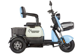 Трицикл электрический Rutrike Gelbert Vega (48/60V, 600W, голубой)