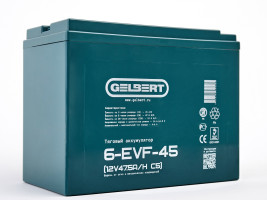 Тяговый аккумулятор Gelbert 6-EVF-45 (12В, 47,5Ач, AGM)