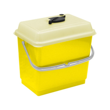 Ведро TTS (4л, крышка, полипропилен, желтый)