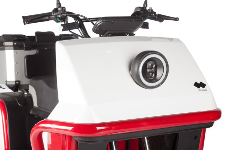 Трицикл электрический Wanshida DOUHAO (60V, 800W, черно-бело-красный) (0000294-3069)