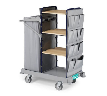 Тележка TTS Green Hotel (держатель 120л, с карманами, без мешка)