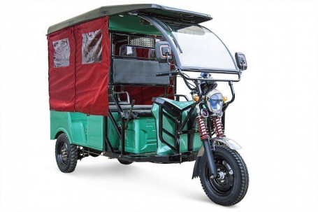 Трицикл электрический Rutrike Рикша 60V1000W (зеленый)