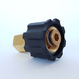 Переходник М22х1.5г-1/4"г (280бар, лат/пласт)