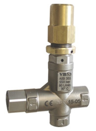 Регулятор давления PA VB53 (500бар, 80л/мин, 1/2"г-1/2"г, By-pass 1/2"г, нерж)