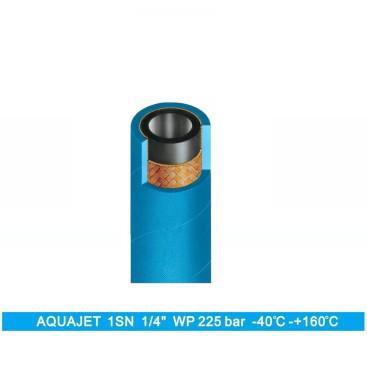 Шланг пищевой AQUAJET (225бар, 1SN, DN06, синий, м.пог.)