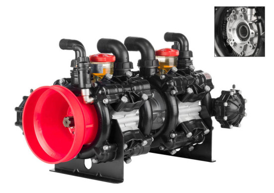 Мембранный насос AR 370 BP TWIN TOP C/F (NBR, 20 бар, 371.5 л/мин, ВОМ 1&quot;⅜-полый вал 32 мм)