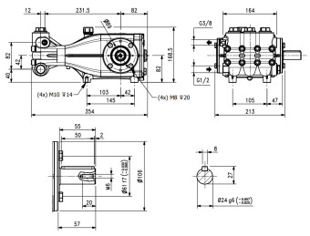 Насос высокого давления HAWK PX 1735IR (1450 об/мин)