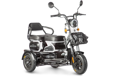 Трицикл электрический Wanshida HOT HATCH (60V, 650W, черно-белый) (0000288-3074)