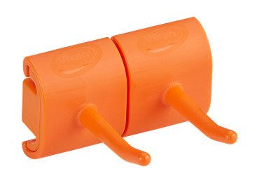 Гигиеничное настенное крепление Vikan (83мм, двойной крюк, оранжевый)