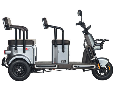 Трицикл электрический Wanshida U1-X 60V 800Вт (серый)