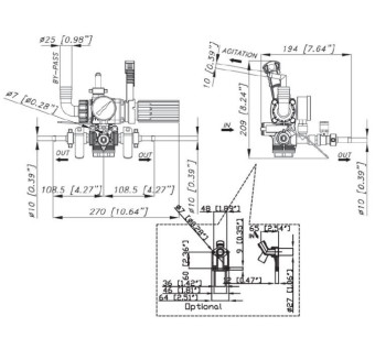 Регулятор давления Bertolini Sting Plus (15бар, 90л/мин, 3 вых)