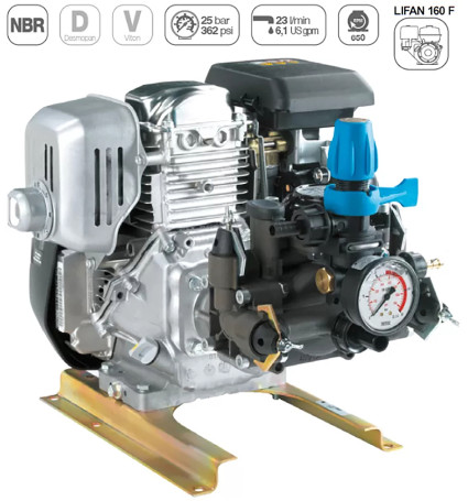 Мембранный насос Comet MC 25 (25бар, 18.5л/мин, бенз.мотор LIFAN)