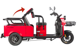 Трицикл электрический Wanshida LC-F200 (60V, 1000W, зеленый)
