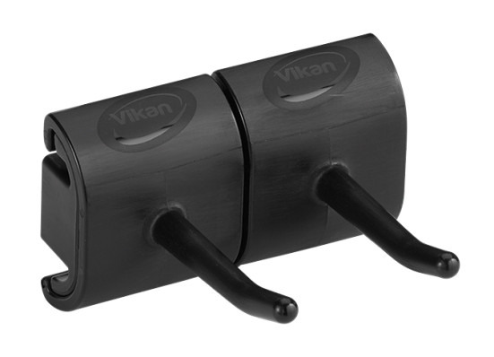 Гигиеничное настенное крепление Vikan (83мм, двойной крюк, черный)