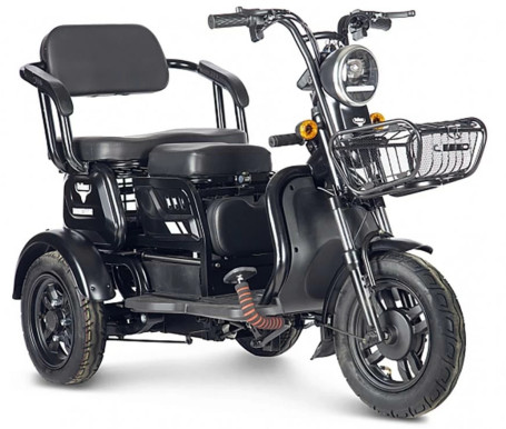 Трицикл электрический Rutrike Бумеранг (черный)