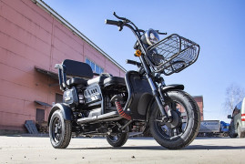 Трицикл электрический Rutrike Бумеранг (черный)