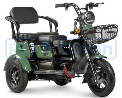 Трицикл электрический Rutrike Бумеранг (зеленый)