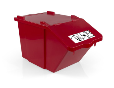 Контейнер мусорный TTS (красный, полипропилен, 45л)