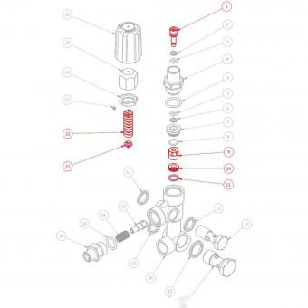 Ремкомплект уплотнений регулятора давления HAWK для VBR-VBRS