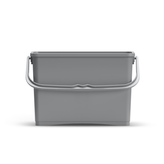 Ведро TTS (8л, с ручкой, серый)