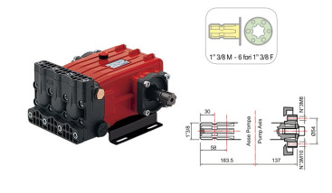 Насос высокого давления Comet YA 65 (50 бар, 55 л/мин, 1&quot;3/8 M)
