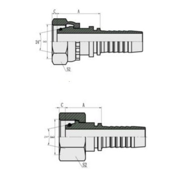 Фитинг высокого давления DKO-S (DN10, М16х1.5г, оцинк) Robin