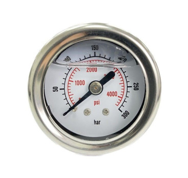 Манометр (300бар, 1/8внеш, 40мм, осевой, нерж) TOR