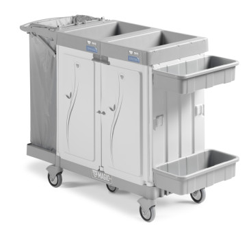 Тележка TTS Magic Hotel 885S (закрытая, 2 корзины, держ. мешка 120л)