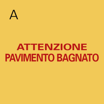 Указатель TTS &quot;Осторожно мокрый пол&quot; (полипроп, 2хсторонний, итал и англ)