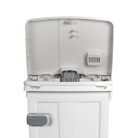 Контейнер TTS OpenUp90 (90л, педаль, дверь, белый/коричневый)