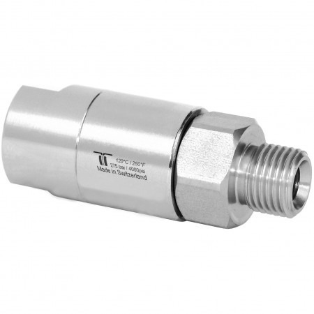 Переходник 3/8&quot;ш-3/8&quot;г R+M (275бар, нерж/лат, вращ, тип DGS)