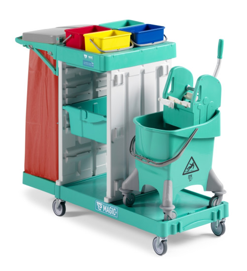 Тележка TTS Magic Line 380B (30л, 4х4л, отжим TEC, держ. мешка 120л)