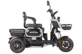 Трицикл электрический Wanshida UN MOTO 60V 650Вт (черно-синий)
