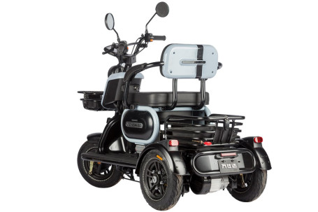 Трицикл электрический Wanshida UN MOTO 60V 650Вт (черно-синий)