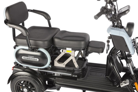 Трицикл электрический Wanshida UN MOTO 60V 650Вт (черно-красный)