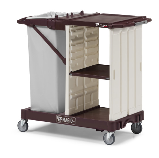 Тележка TTS MagicArt 11 Basic (открытая, 2 полки, держ. мешка, база бордо)